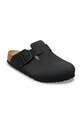 Birkenstock Boston WB LENB klapki z zakrytymi palcami damskie nubukowe 1031575 czarny SS26
