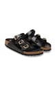 Obuwie Birkenstock Florida FR klapki damskie skórzane 1032029 czarny
