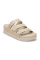 Birkenstock klapki skórzane Florida III Flex Platform 1031441 beżowy SS26