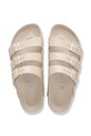 Birkenstock klapki skórzane Florida III Flex Platform beżowy 1031441