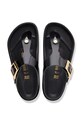 Birkenstock Gizeh klapki na płaskim obcasie damskie skórzane 1031817 czarny