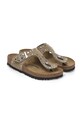 Obuwie Birkenstock klapki zamszowe Gizeh Rivet 1029388 beżowy