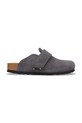 Birkenstock klapki zamszowe Loma bez obcasa szary 1031652