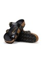 Birkenstock Mayari klapki z odkrytą piętą damskie skórzane czarny 1031425