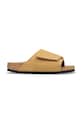 Birkenstock klapki zamszowe Solana płaski brązowy 1031594