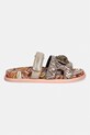 Kurt Geiger London klapki na płaskim obcasie damskie Eagle Cut Out Sandal 4732639779 brązowy SS26