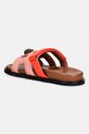 Obuwie Kurt Geiger London klapki na płaskim obcasie damskie zamszowe Eagle Cut Out Sandal 4732657239 pomarańczowy