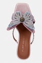 Kurt Geiger London sandały na wysokim obcasie damskie Butterfly Mule Sdl różowy 5610053069
