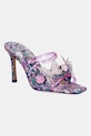 Kurt Geiger London klapki na szpilce damskie Butterfly Mule Sandal fioletowy 5610195069