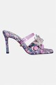 Kurt Geiger London klapki na szpilce damskie Butterfly Mule Sandal 5610195069 fioletowy SS26