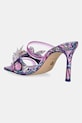 Obuwie Kurt Geiger London klapki na szpilce damskie Butterfly Mule Sandal 5610195069 fioletowy
