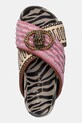 Kurt Geiger London klapki na platformie damskie Chelsea Cross Strap różowy 3973157999