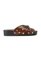 Kurt Geiger London klapki damskie skórzane Boho Butterfly Flat brązowy 5596630109