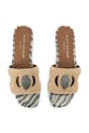 Kurt Geiger London klapki damskie skórzane Eagle Cut Out Flat Sdl 5612036209 beżowy SS26