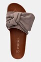 Verbenas natikače s otvorenim prstima ženske od brušene kože ROXY VELOUR smeđa 3300470268.PIEDRA