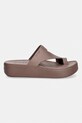 Crocs Getaway Platform Toe Loop klapki damskie 210834.0LF brązowy SS26