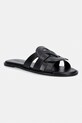 Coach natikače za žene od kože Lena Leather Slide Sandal crna CDE78.BLK