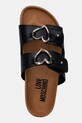 Love Moschino klapki damskie skórzane czarny JA28173G0OIA0000