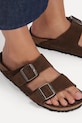 Birkenstock Arizona klapki na płaskim obcasie damskie zamszowe 1031640.