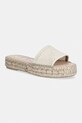 Manebi klapki damskie Cream Net Espadrilles Sandals beżowy H.3.0.DS