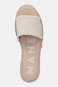 Manebi klapki damskie Cream Net Espadrilles Sandals beżowy H.3.0.DS
