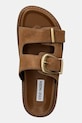 Steve Madden klapki damskie zamszowe Arch brązowy 11003596.DCS