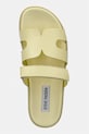 Steve Madden klapki damskie skórzane Missile żółty 11003028.BY6