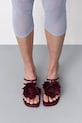 Miista papuci cu călcâiul deschis pentru femei, din piele Hara MI.6123 burgundia