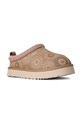 UGG kapcie zamszowe dziecięce TAZZ SUN STITCH 1175210K beżowy SS26