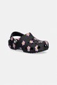 Crocs sandały dziecięce CROCSCLASSIC FLOWERR CLOG K czarny 212670.CROCSCLASSIC.FLO
