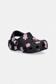 Crocs sandały dziecięce CLASSIC FLOWER CLOG T czarny 212671.CROCS.CLASSIC.FL