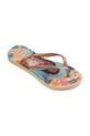 Dziewczynka Havaianas klapki dziecięce KIDS SLIM PRINCESS 4123328.PPY2 beżowy