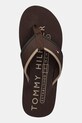Tommy Hilfiger japonki TUMBLE BEACH SANDAL brązowy FM0FM05710