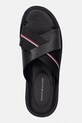 Tommy Hilfiger klapki męskie skórzane CORE HILFIGER LTH CRISS C SANDAL czarny FM0FM05783