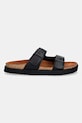 Tommy Hilfiger pantofle pánské kožené HILFIGER CHAMBRAY BEACH SANDAL FM0FM05754 černá SS26