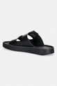 Обувки Calvin Klein чехли мъжки от кожа ERGON DOUBLE BAR SANDAL LTH HM0HM02097 черен
