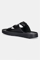 Обувки Calvin Klein чехли мъжки от кожа ERGON DOUBLE BAR SANDAL LTH HM0HM02097 черен