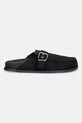 Tommy Jeans klapki męskie zamszowe BIND MULE WASHED SUEDE EM0EM01722 czarny SS26