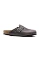 Birkenstock bőr papucs Boston szürke 1013255