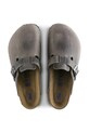 Birkenstock klapki skórzane Boston szary 1013255