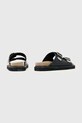 Obuwie AllSaints klapki zamszowe Randal Sandal M003FE czarny