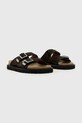 Παντόφλες σουέτ AllSaints Randal Sandal M002FC καφέ SS26
