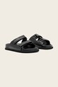 AllSaints klapki męskie skórzane Vex Sandal M032FE czarny SS26