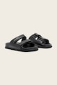 AllSaints klapki męskie skórzane Vex Sandal M032FE czarny SS26
