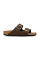 Birkenstock klapki zamszowe Arizona SFB LEVE brązowy 1031602