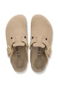 Birkenstock klapki zamszowe Boston EXQ LEVE beżowy 1031466
