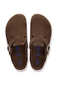 Birkenstock Boston SFB LEVE klapki na płaskim obcasie męskie zamszowe 1031641 brązowy