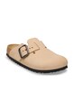 Birkenstock Boston WB LENB klapki z zakrytymi palcami męskie skórzane 1031573 beżowy SS26
