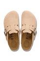Birkenstock Boston WB LENB klapki z zakrytymi palcami męskie skórzane 1031573 beżowy