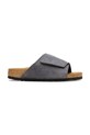 Birkenstock klapki zamszowe Solana szary 1031614